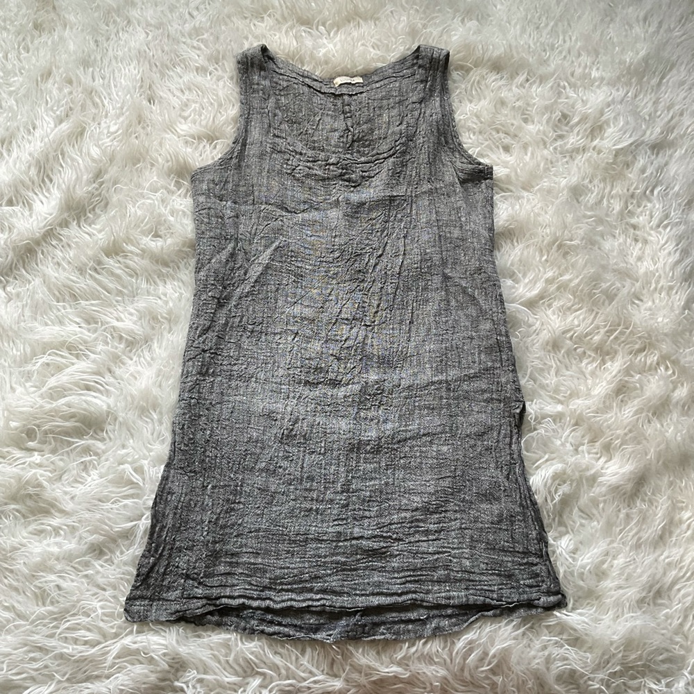 Luukaa Grey Lagenlook Shift Dress‎